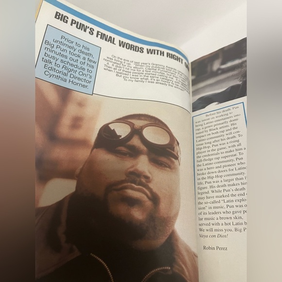 Big Pun Tribute Magazine -Right On June 2000-COLLECTOR’S ISSUE - Picture 4 of 7